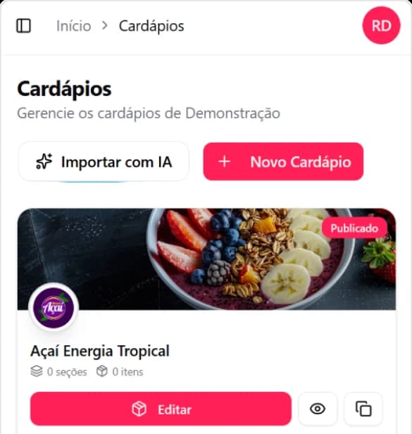 Widget esquerdo